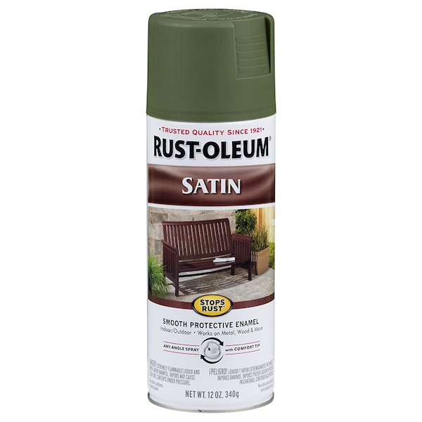 RustOleum Spruce Green, Satin, 12 oz 7737830 Zoro